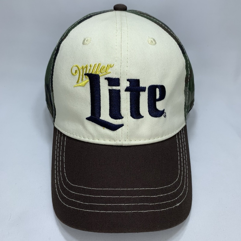Miller Lite Hat Camo Adjustable OSFM Baseball Cap Infinity Headwear